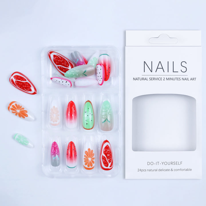 Artificial Nails in Fruity Design Bowlift