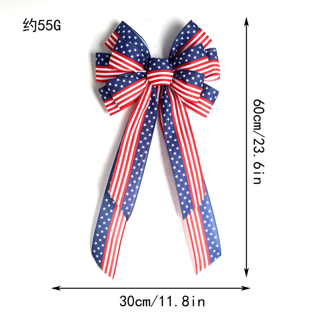 Unisex decorative bow made of ribbon with long ribbons for door and wall Bowlift