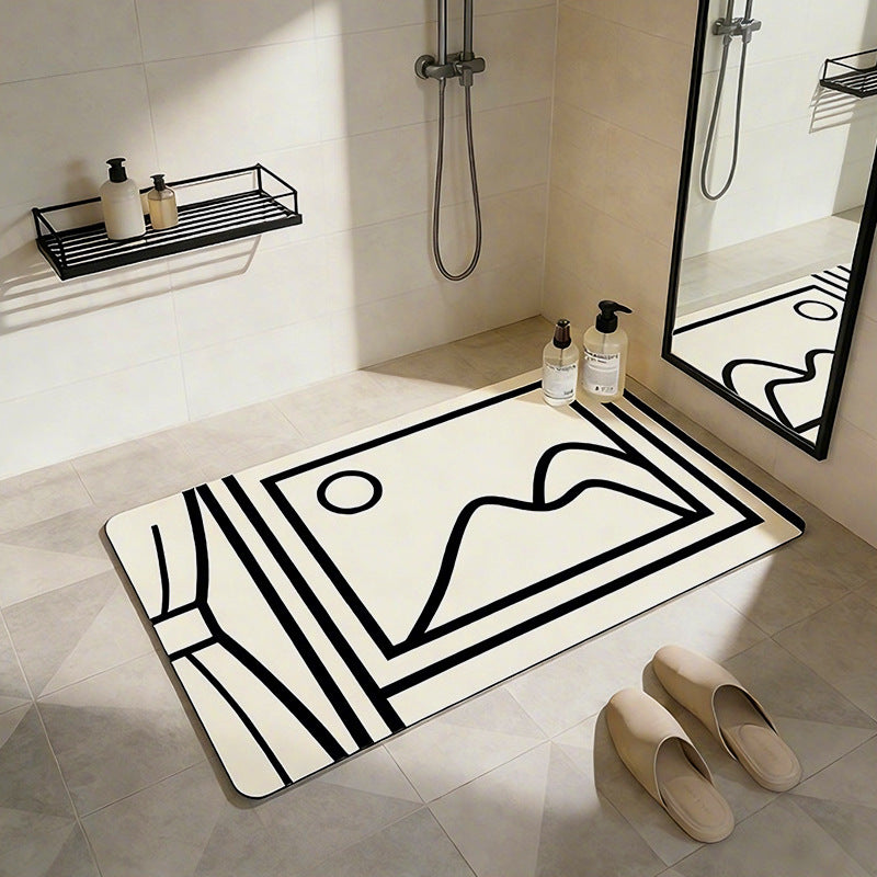 Playful Cartoon Dog-Themed Bath Mat Bowlift