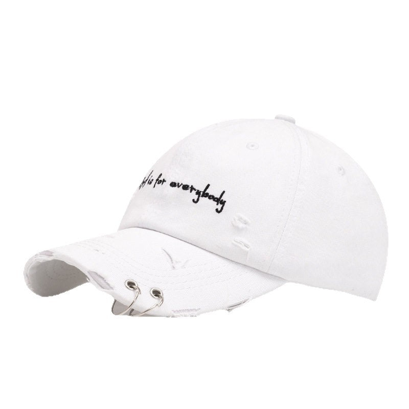 Unisex Distressed Sun Protection Cap Bowlift