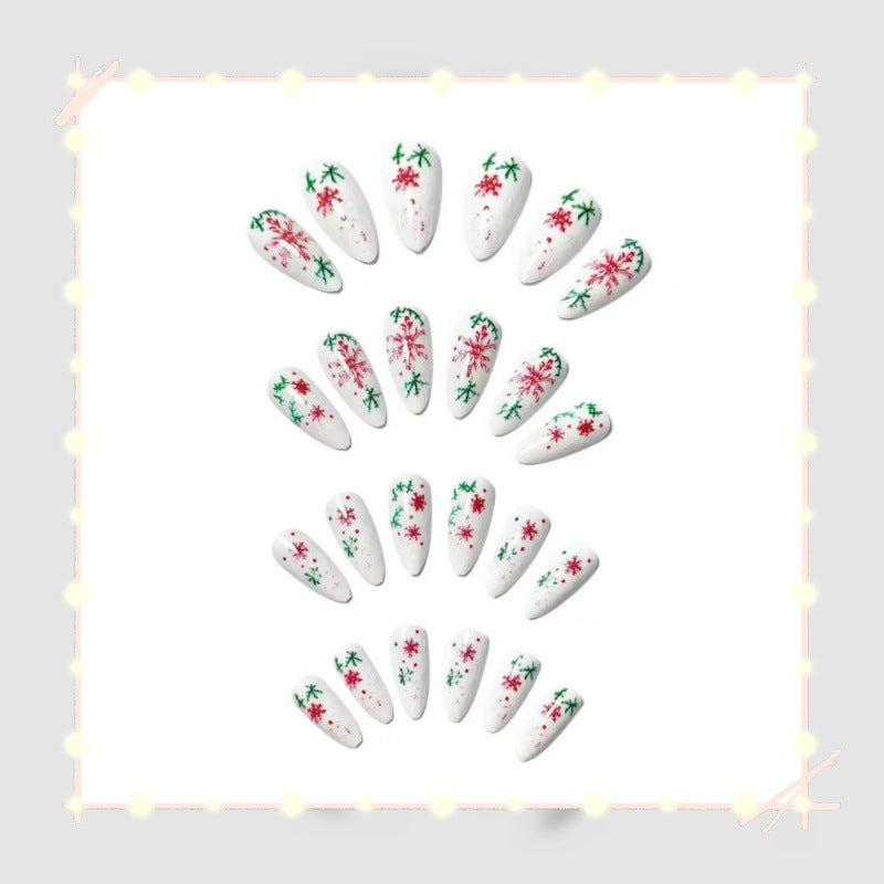Creative Nail Art with Festive Snowflake Design Bowlift
