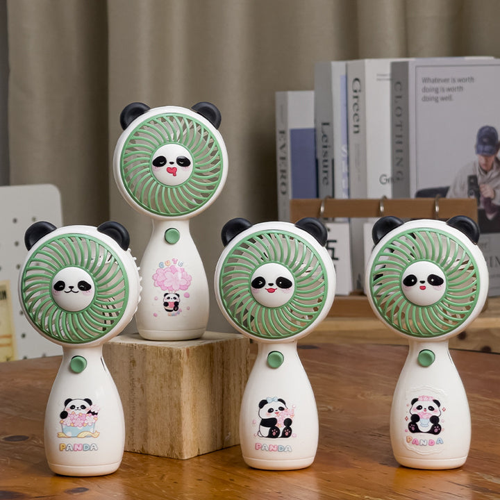 Ladies portable mini hand fan with panda design Bowlift