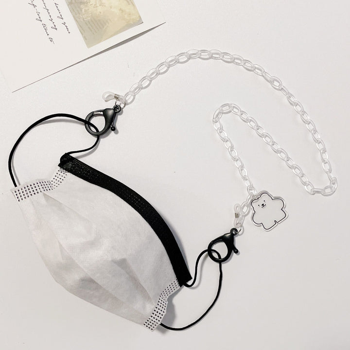 Glasses chain holder with cute bear pendant Bowlift