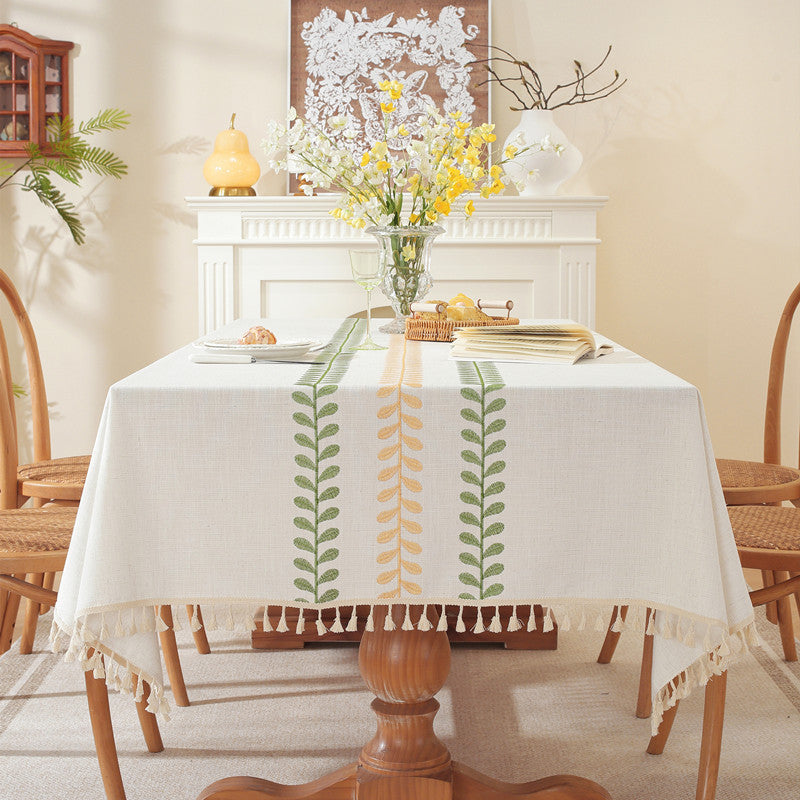 Bohemian Leaf Pattern Tablecloth