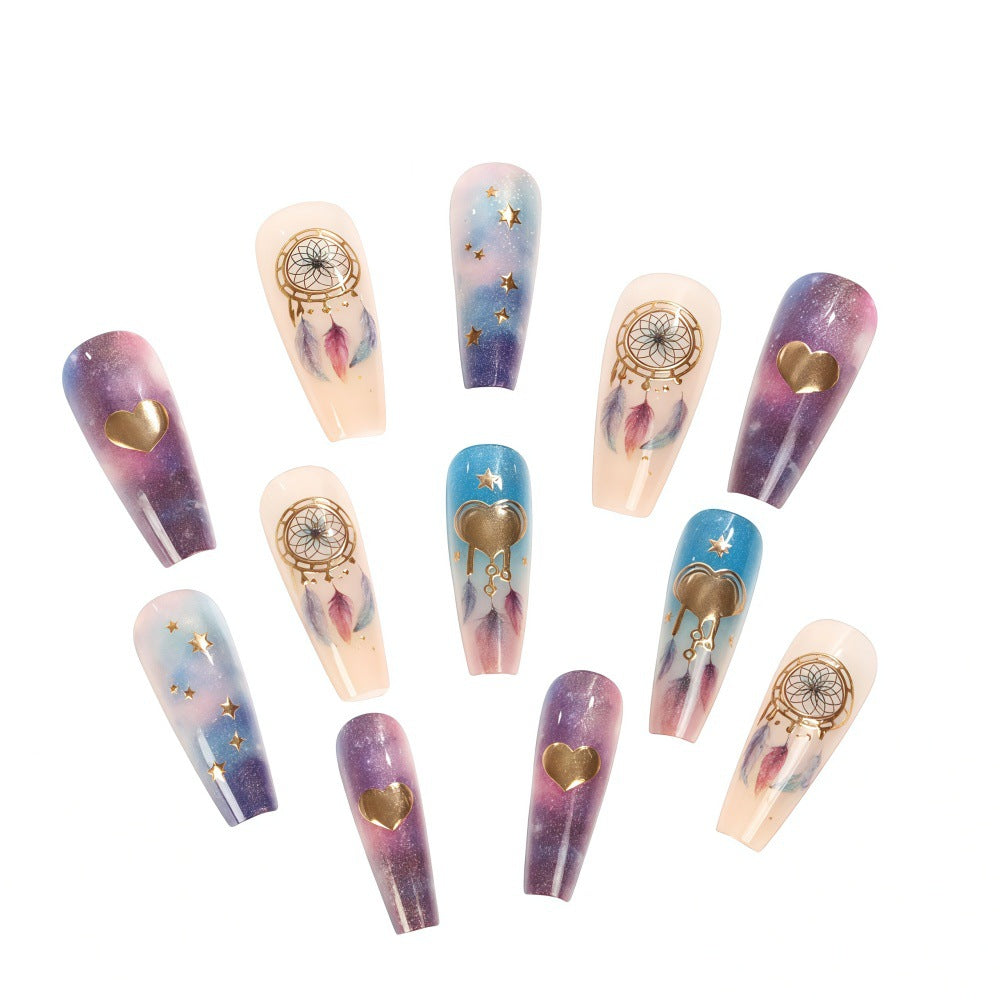 Dreamcatcher motif artificial nails Bowlift