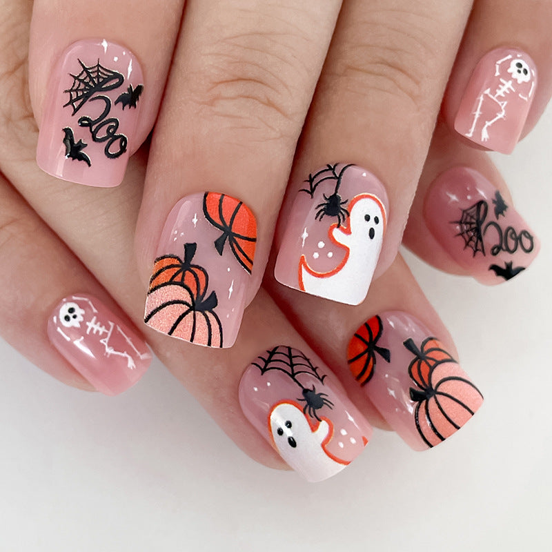 Artistic Heart-Embellished Press-On Nails Bowlift