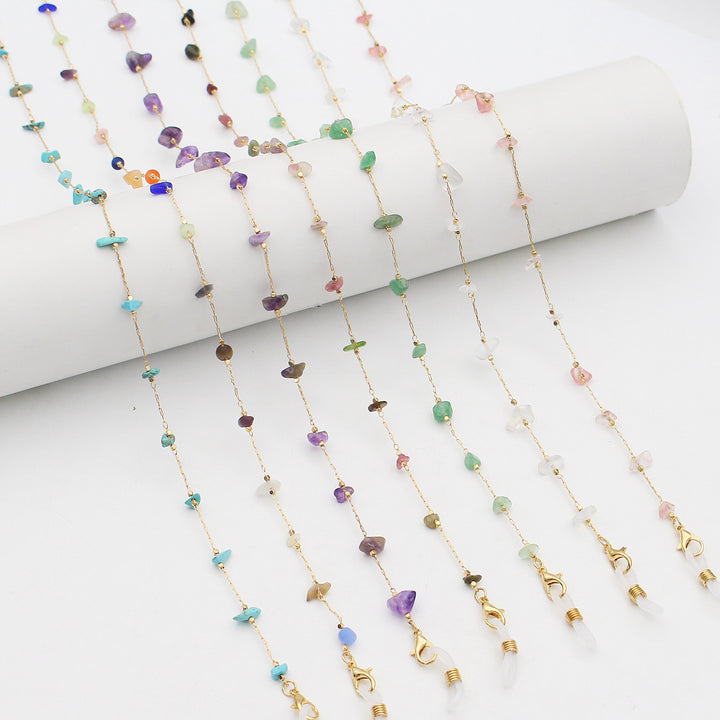 Elegant Crystal-Embellished Eyewear Chain Bowlift
