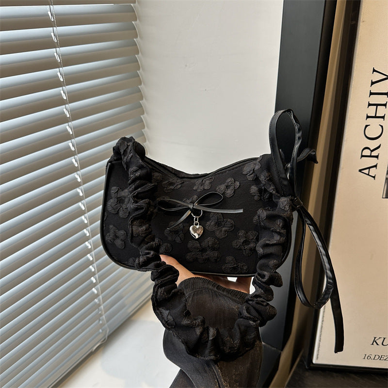Elegant Floral Embellished Shoulder Bag Bowlift