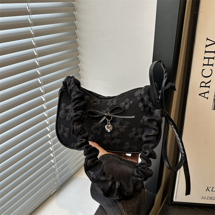Elegant Floral Embellished Shoulder Bag Bowlift