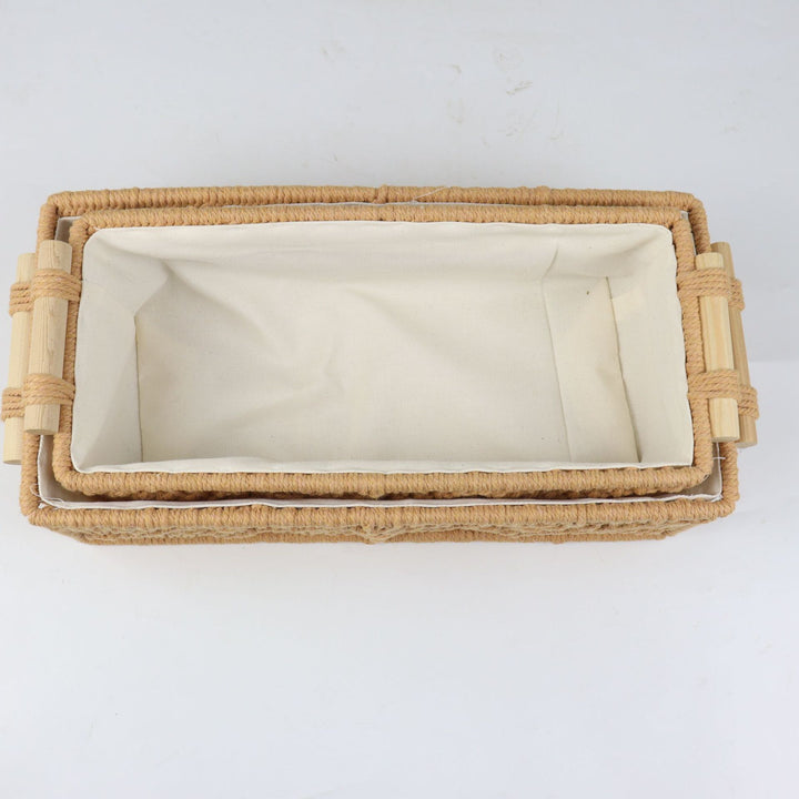 Storage basket with macrame pattern Bowlift