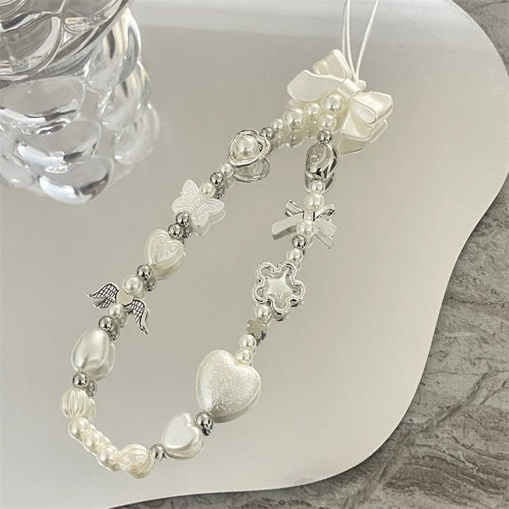 Heart and Butterfly Charm Beaded Bracelet Bowlift