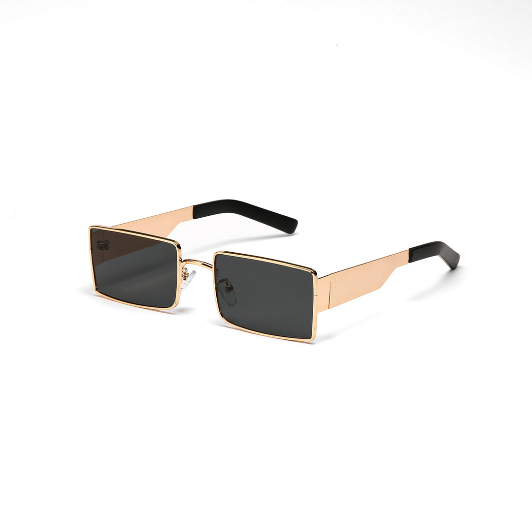 Ladies stylish rectangular sunglasses with modern metal frame Bowlift