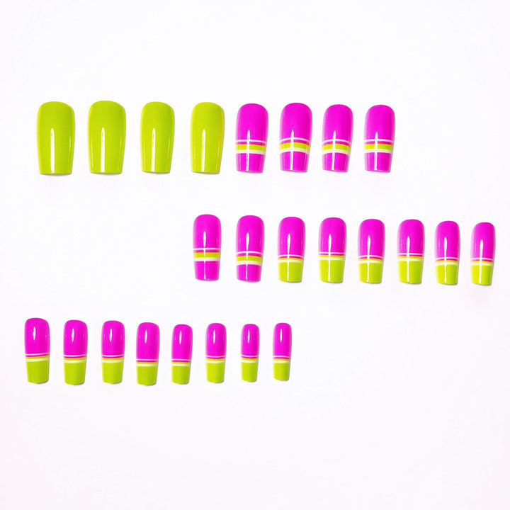 Creative artistic nails with geometric color effect Bowlift