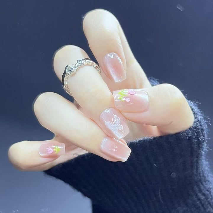 Creative Cartoon-Themed Press-On Nails Bowlift