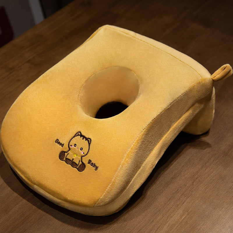 Plush Neck Support Pillow with Ergonomic Cutout Bowlift