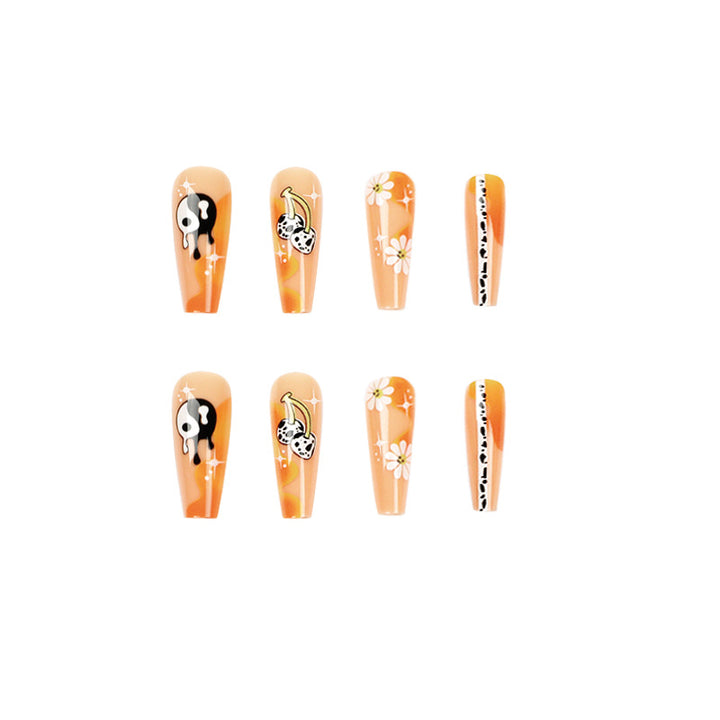 Artful acrylic nails with stylish patterns Bowlift