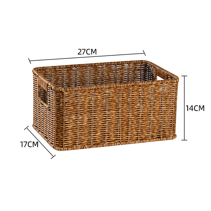 Handcrafted Rectangular Wicker Storage Bin Bowlift