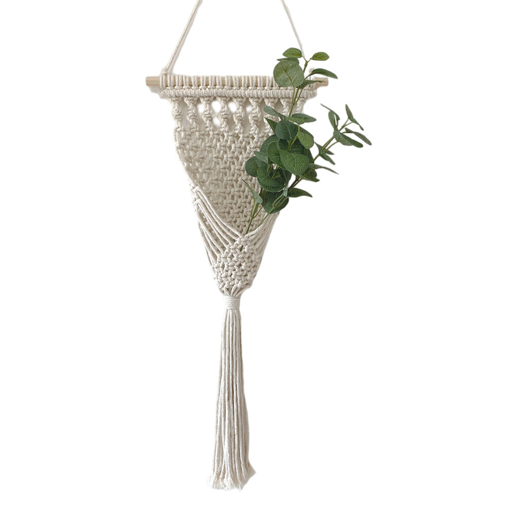Decorative Macrame Wall Hanging with Elegant Fringed Tassels Bowlift