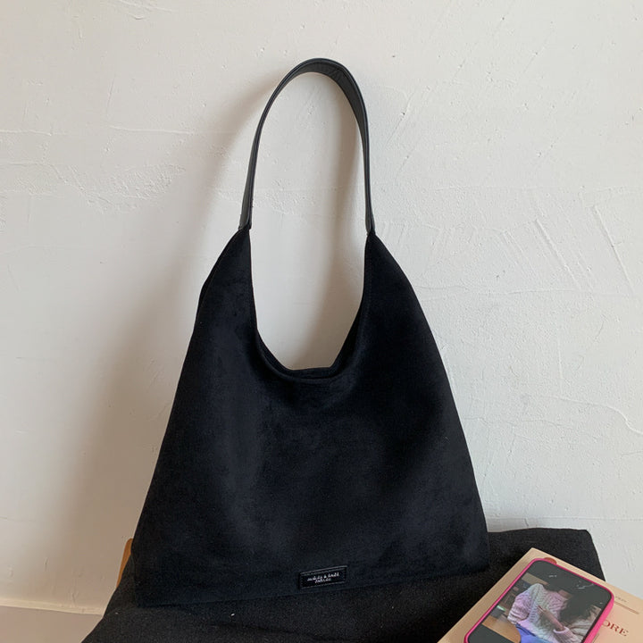 Suede Oversized Hobo Bag Bowlift