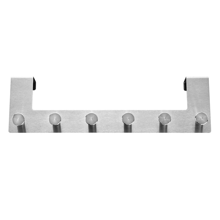 Wall-mounted stainless steel coat rack with five hooks Bowlift