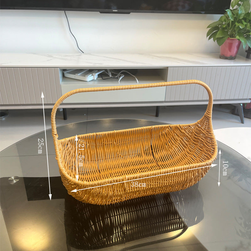 Elegant Woven Picnic Basket Bowlift