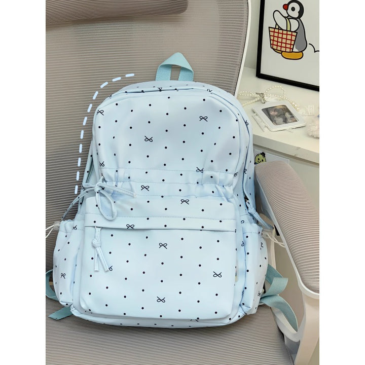 Stylish Polka Dot Casual Backpack Bowlift