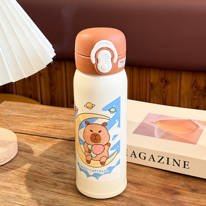 Ladies Insulated Drinking Bottle with Colorfully Designed Animal Motif Bowlift