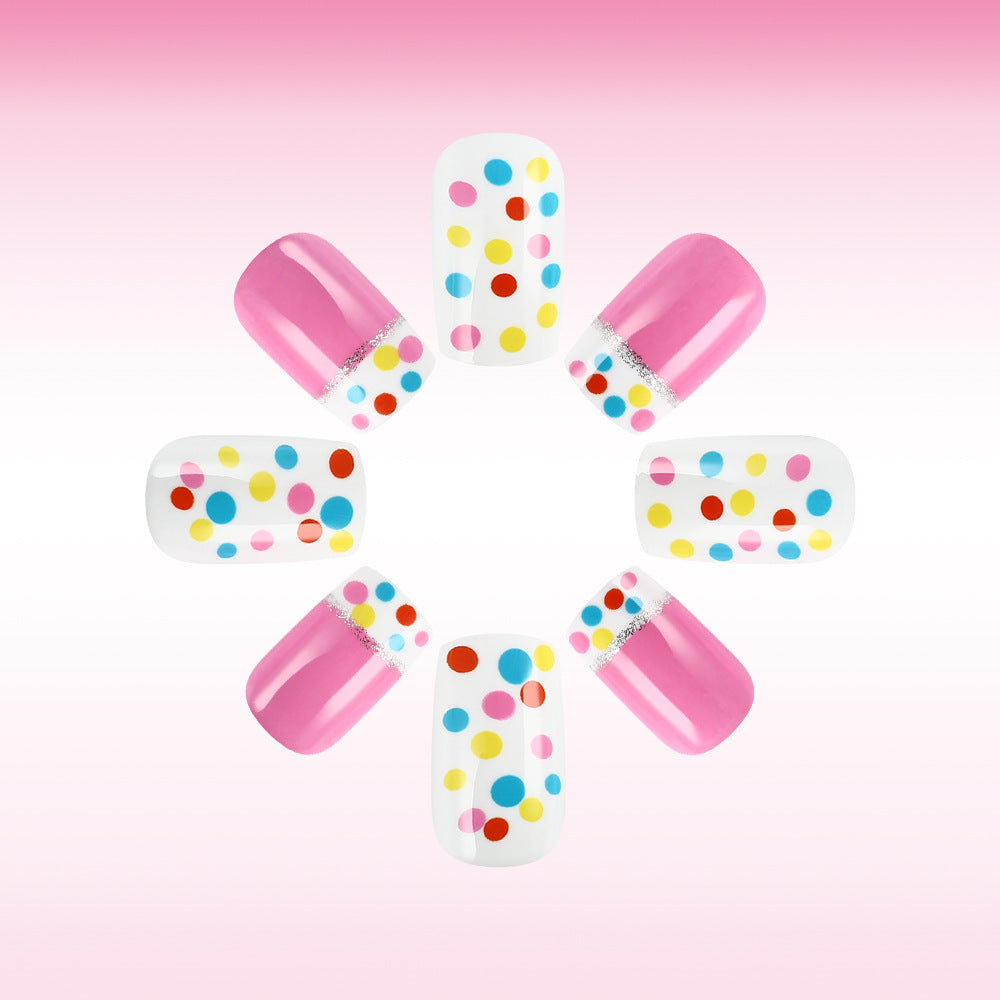 Decorative Dot Pattern Press-On Nails Bowlift