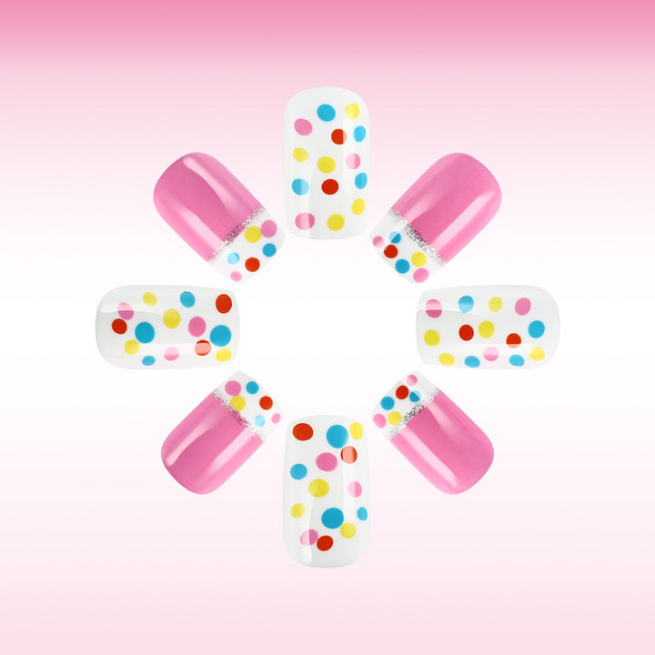 Decorative Dot Pattern Press-On Nails Bowlift