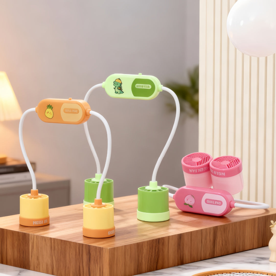 Women's Portable Neck Fan with Flexible Hose Bowlift