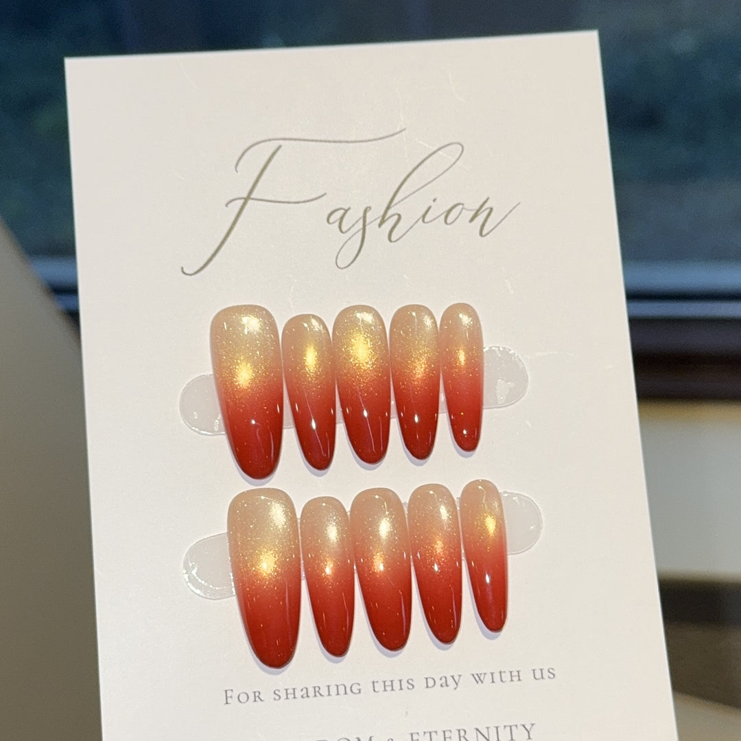 Artificial nails with elegant ombre effect Bowlift
