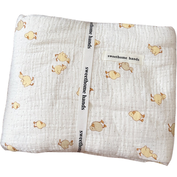 Unisex Mull blanket with cute bear design Bowlift