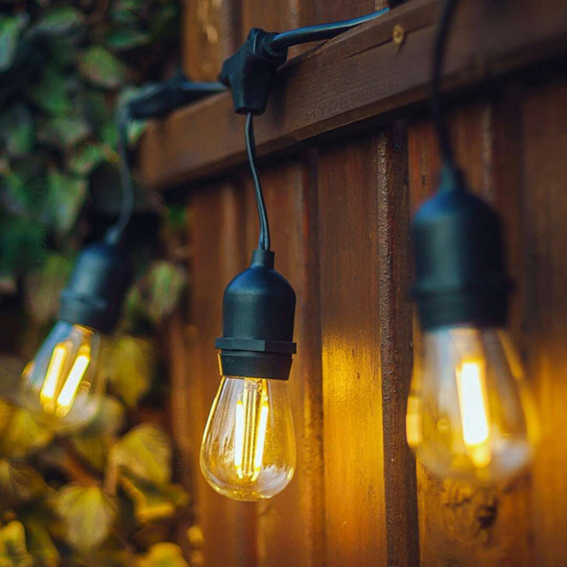 Vintage LED Filament Globe String Lights Outdoor Patio Bulb Garland Bowlift