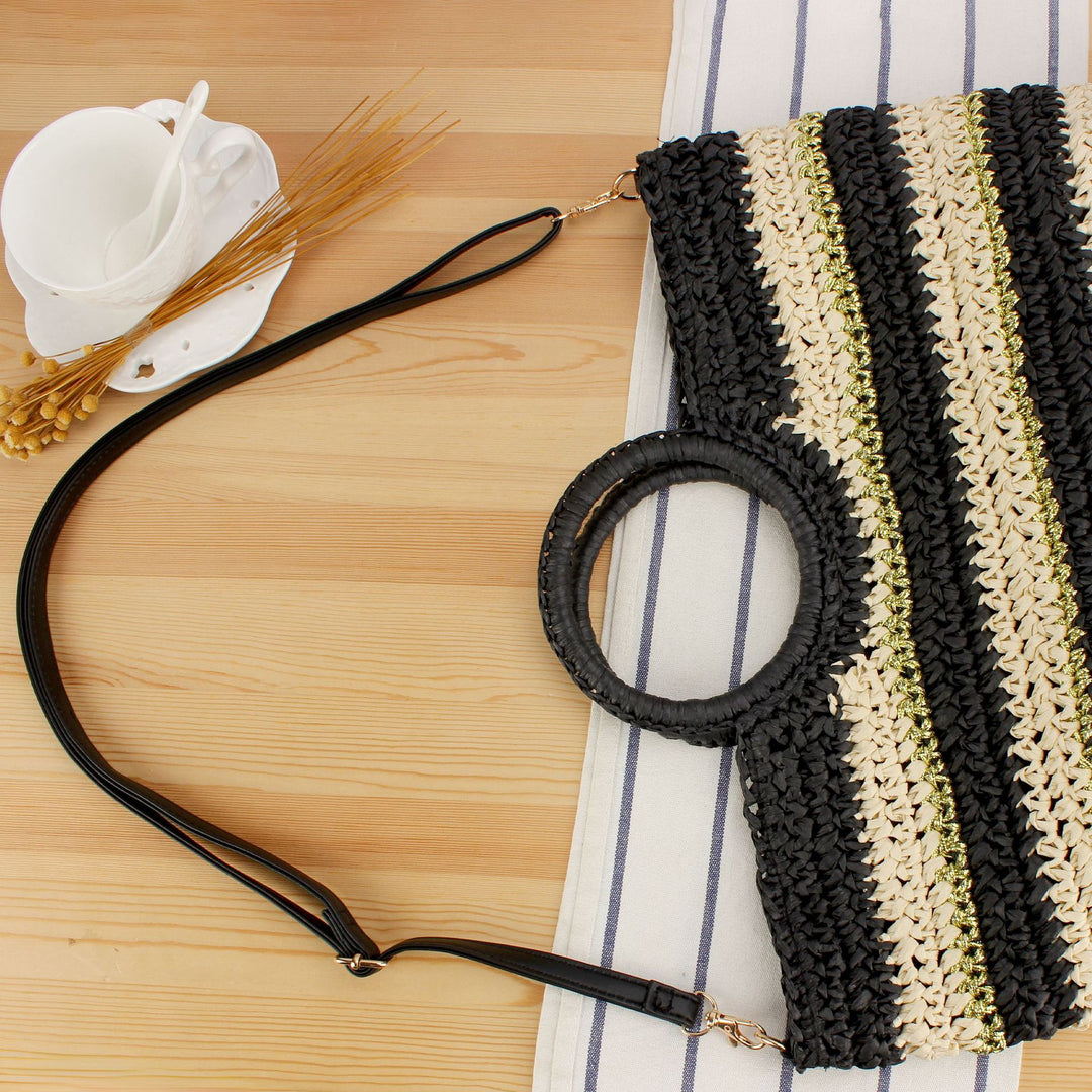 Fashionable basket bag with innovative round handle Bowlift