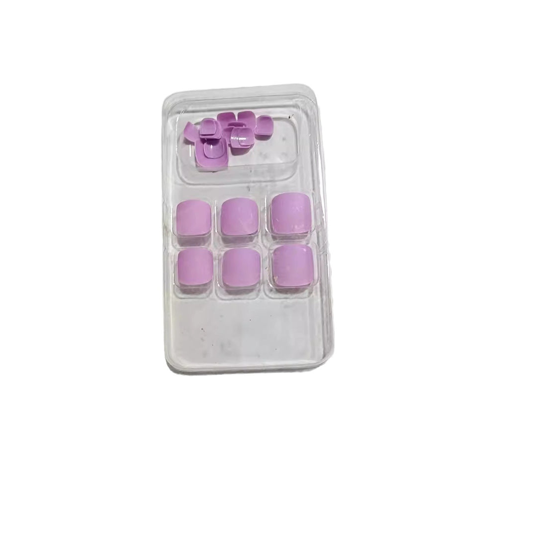 Square-Shaped Press-On Nail Set Bowlift