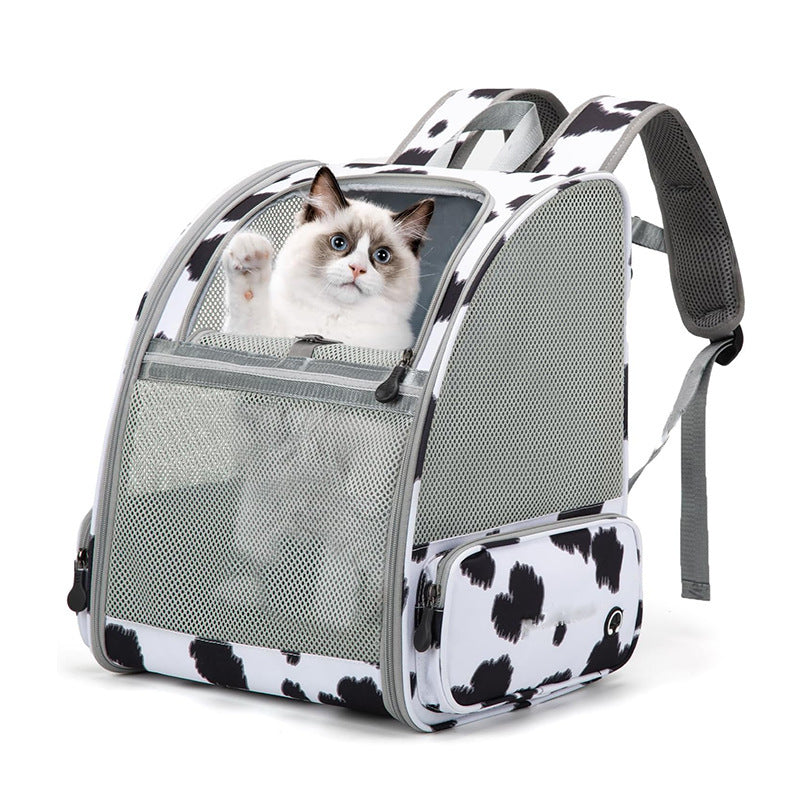 Pet Backpack with Breathable Mesh Inserts Bowlift