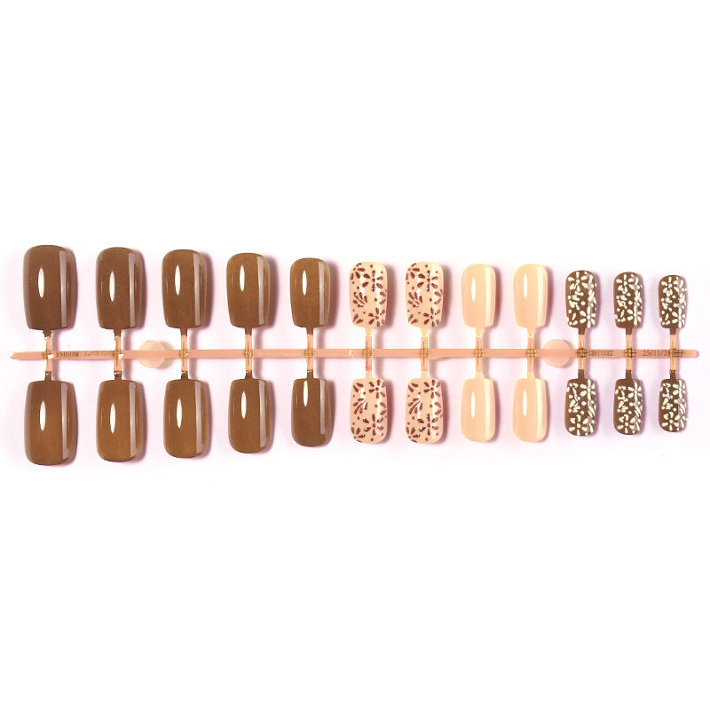 Premium Press-On Nail Set with Artistic Designs Bowlift