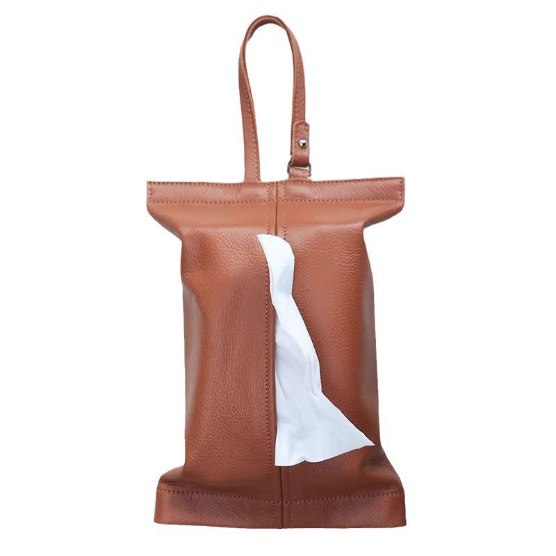 Stylish Leather Tissue Holder Bowlift