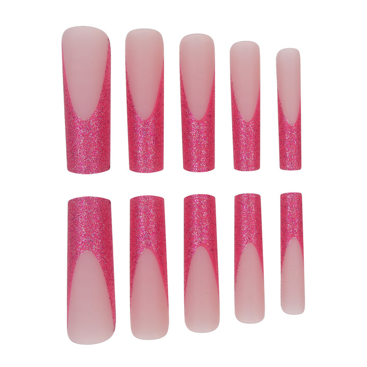 Glitter Stiletto Press-On Nails Bowlift