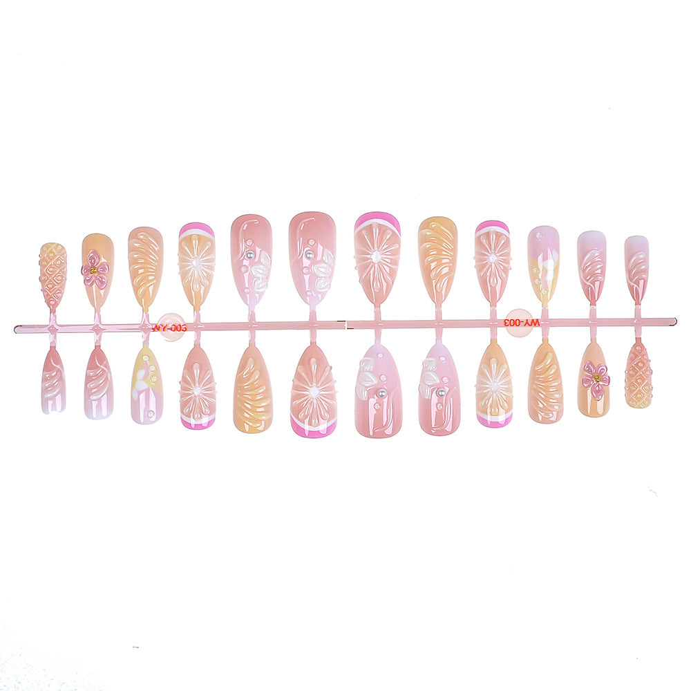Elegant Press-On Nail Art Set Bowlift