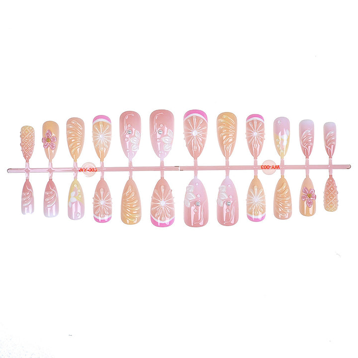 Elegant Press-On Nail Art Set Bowlift