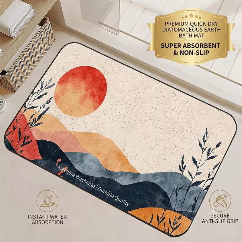 Quick-Dry Diatomaceous Earth Bath Mat Bowlift