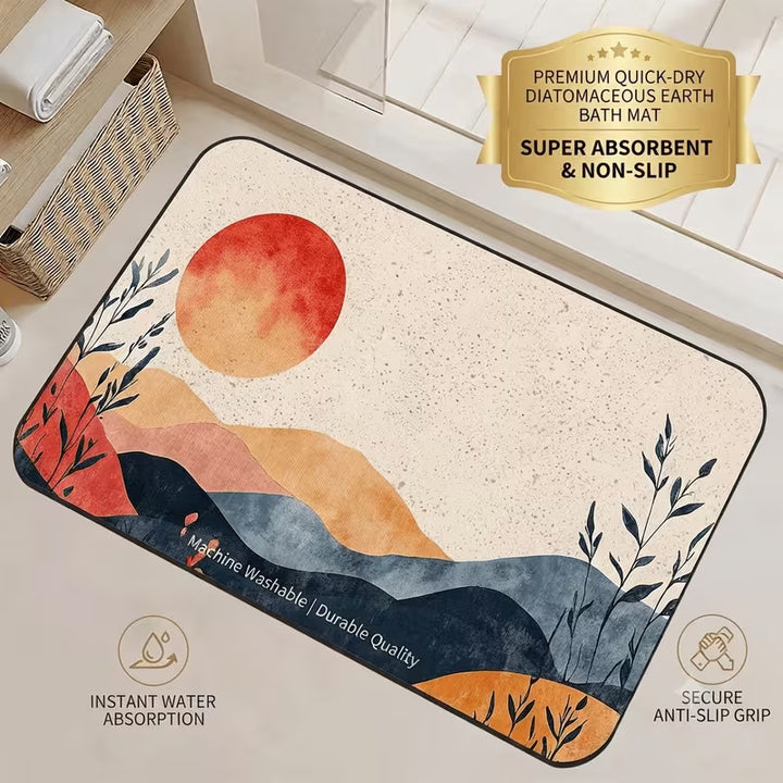 Quick-Dry Diatomaceous Earth Bath Mat Bowlift