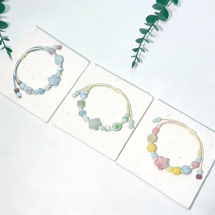 Adjustable Beaded Charm Bracelet Bowlift 1788857084