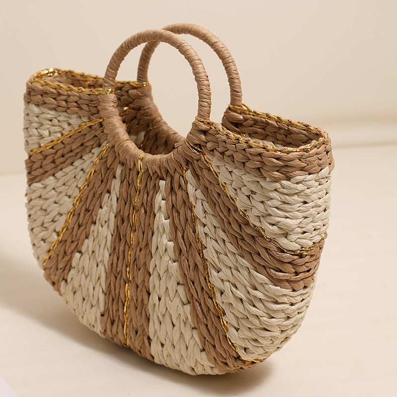 Trendy Tote Bag In Modern Wave Pattern Bowlift