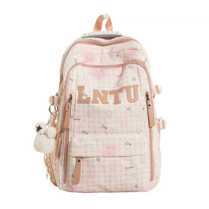 Stylish Checkered Backpack Bowlift