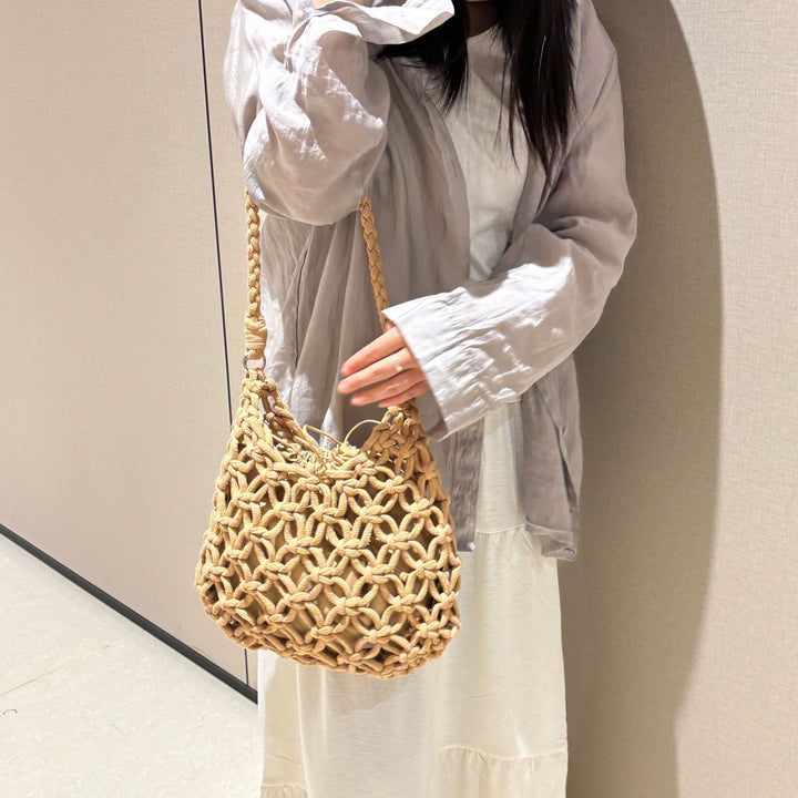 Fashionable Macrame Tote Bag Bowlift