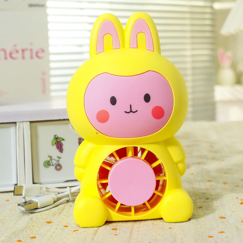 Ladies Portable Mini Fan in Playful Bunny Design Bowlift