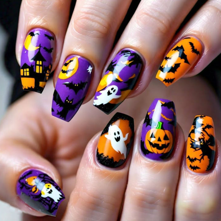 Themed Halloween Nail Art Extensions Bowlift