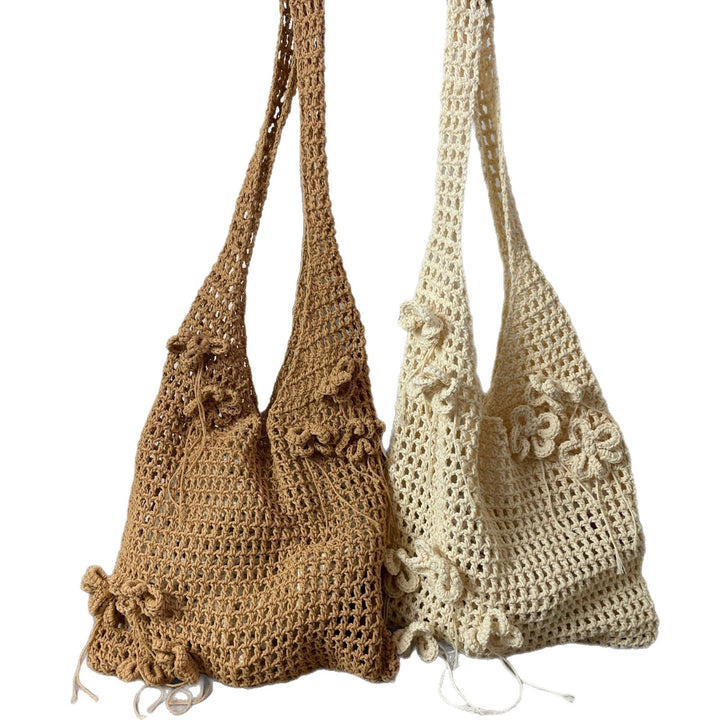 Hand-knotted crossbody bag with floral pattern Bowlift